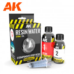 AK RESIN WATER 2 COMPONENTS EPOXY RESIN 375ML