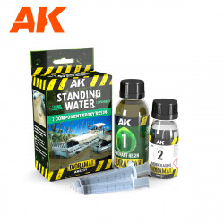 AK RESIN STANDING WATER – 2 COMPONENTS EPOXY RESIN 180ML