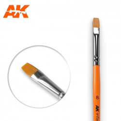 AK FLAT BRUSH 8 SYNTHETIC