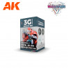 AK WARGAME COLOR SET NON METALLIC METAL SILVER