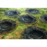 Playmats Objective Markers Rubber zones for Warhammer 40k 7,6" - Crater - 6 Stück