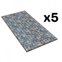 Playmats Rubber Zones for Warhammer 40K Terrain - Snowy Sidewalk - 5 Stück